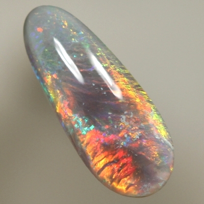 SOLID BLACK OPAL Bright neon red and orange moving constantly